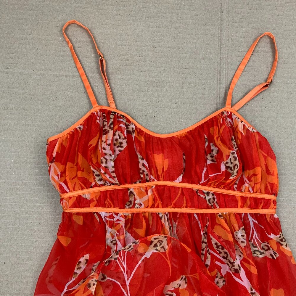 New Victoria's Secret Very Sexy Babydoll Slip Dress Chemise Orange Sz S - Picture 15 of 16